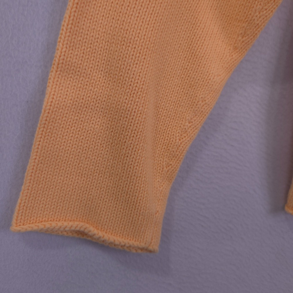 J Jill Sweater Womens Orange Small Long Sleeve Cropped Side Button Pullover - Picture 9 of 16